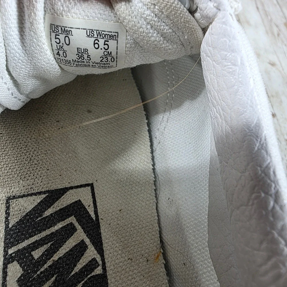 Vans Old Skool Stacked Platform Sneakers Womens 6.5 True White Canvas
